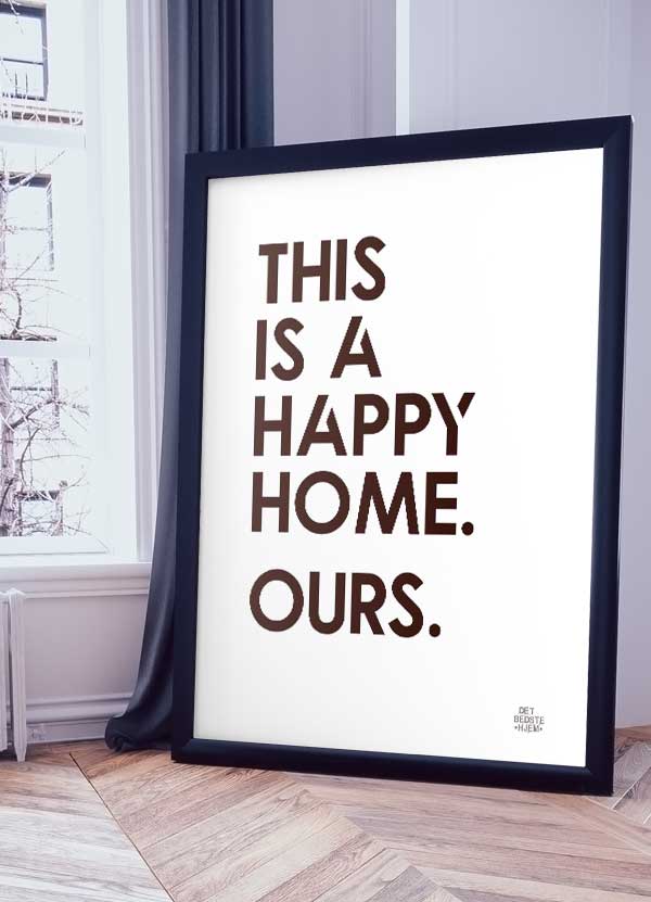Glædeligt Hjem Plakat A4 – Inspirerende Interiørplakat