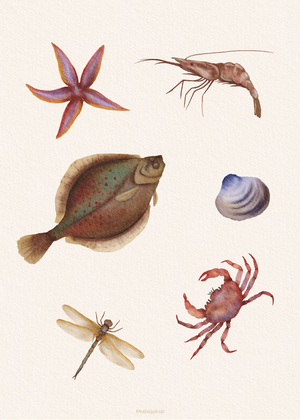 Havet af Maladroit – Unik kunstplakat til dit hjem