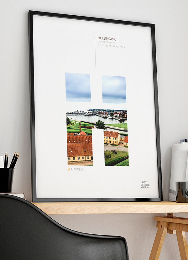 Helsingør Plakat - Havnen A4 - Skandinavisk Skønhed!