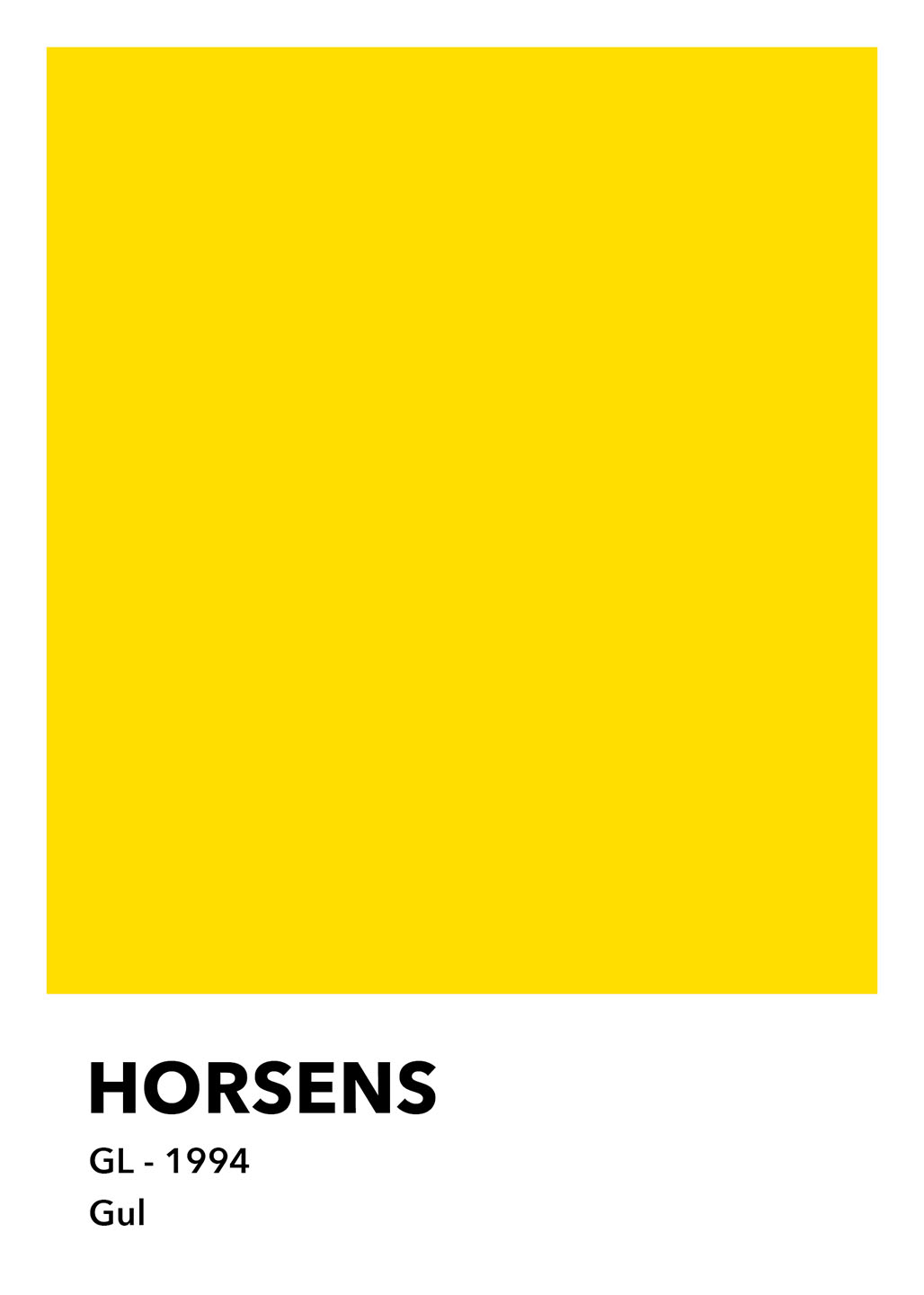 Horsens Plakat – Gul Kunst til Dit Hjem eller Kontor