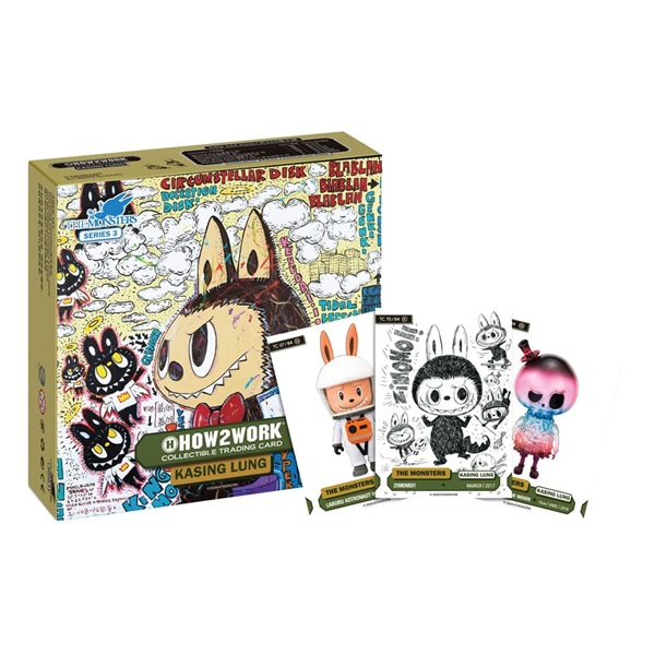 How2work Labubu: Collectible Chrome Trading Cards The Monsters Series Booster Display Box Med 10 Pakker
