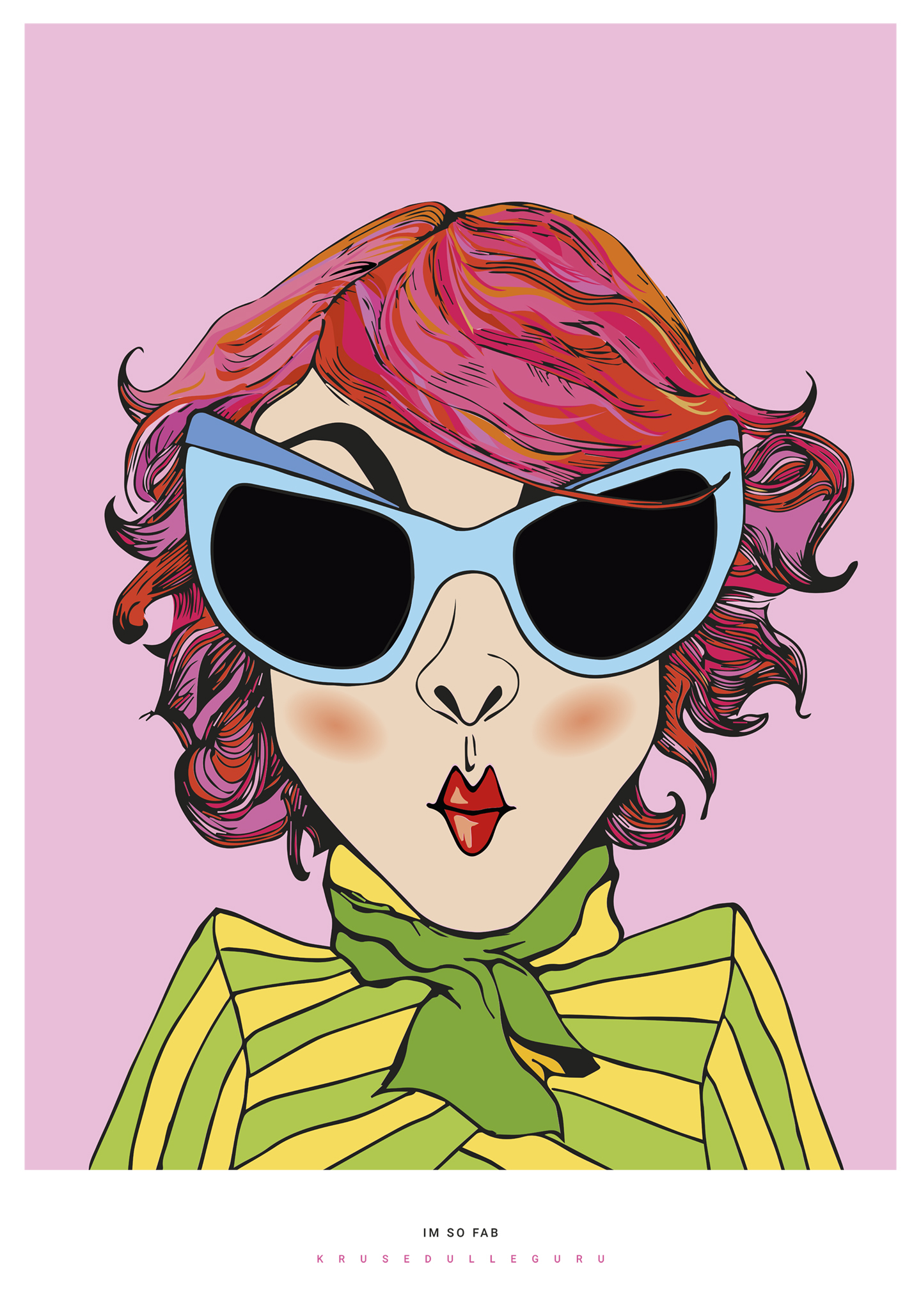 Im So Fab – Unik Krusedulle Guru Illustration til Dit Hjem