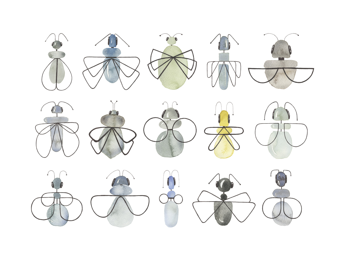 Farverig insektkunst til hjemmet – Insecta af Lise S. Gaard
