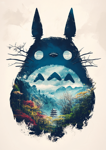 Japansk Plakat – Skovens Vogter til Dit Hjem