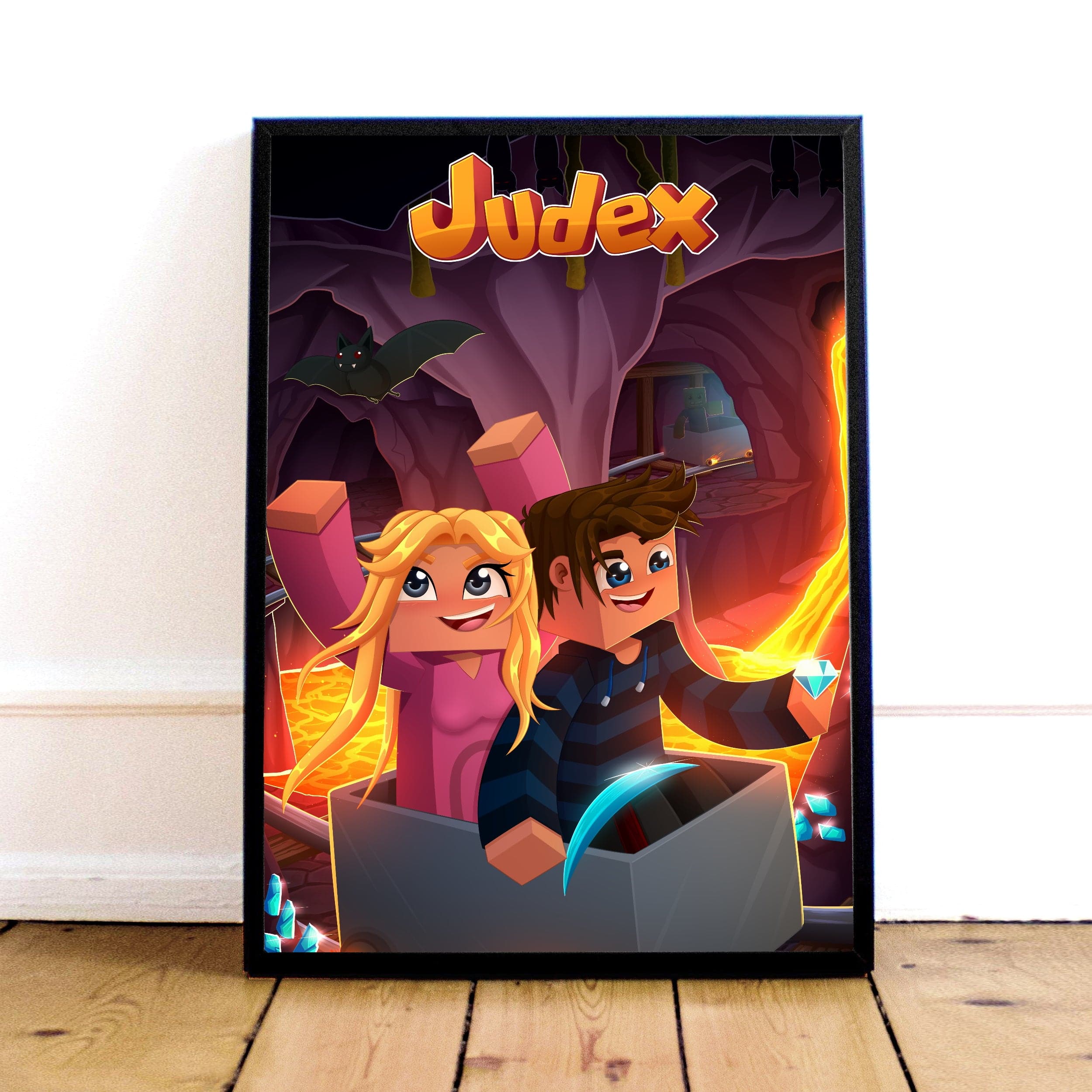 Jud Nat Mine Plakat – Minecraft Vægkunst til Gamere!