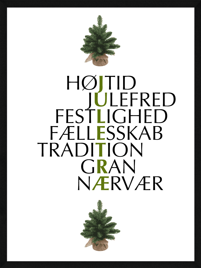 Juletræ Citat Plakat – Skab Julestemning med Egly Design