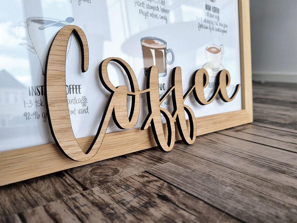 Elegant Kaffeskilt i Træ – Must-Have til Kaffeelskere