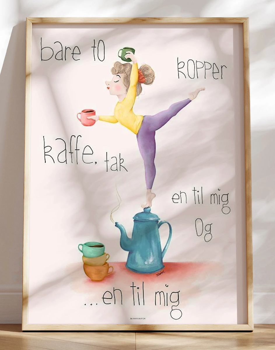 Kaffeplakat Bare   Kopper Kaffe