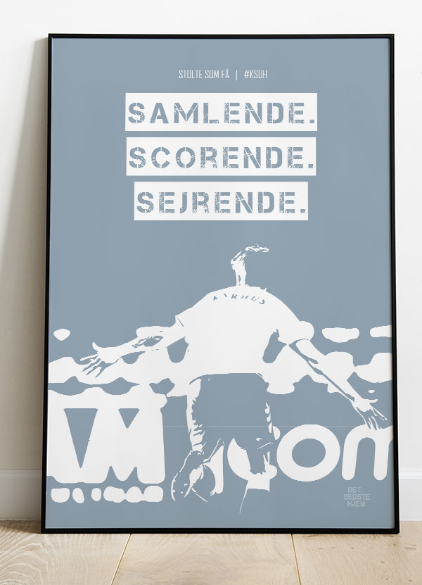 Ksdh Fodboldplakat - Samlende Blå - AGF - A4 199 kr.