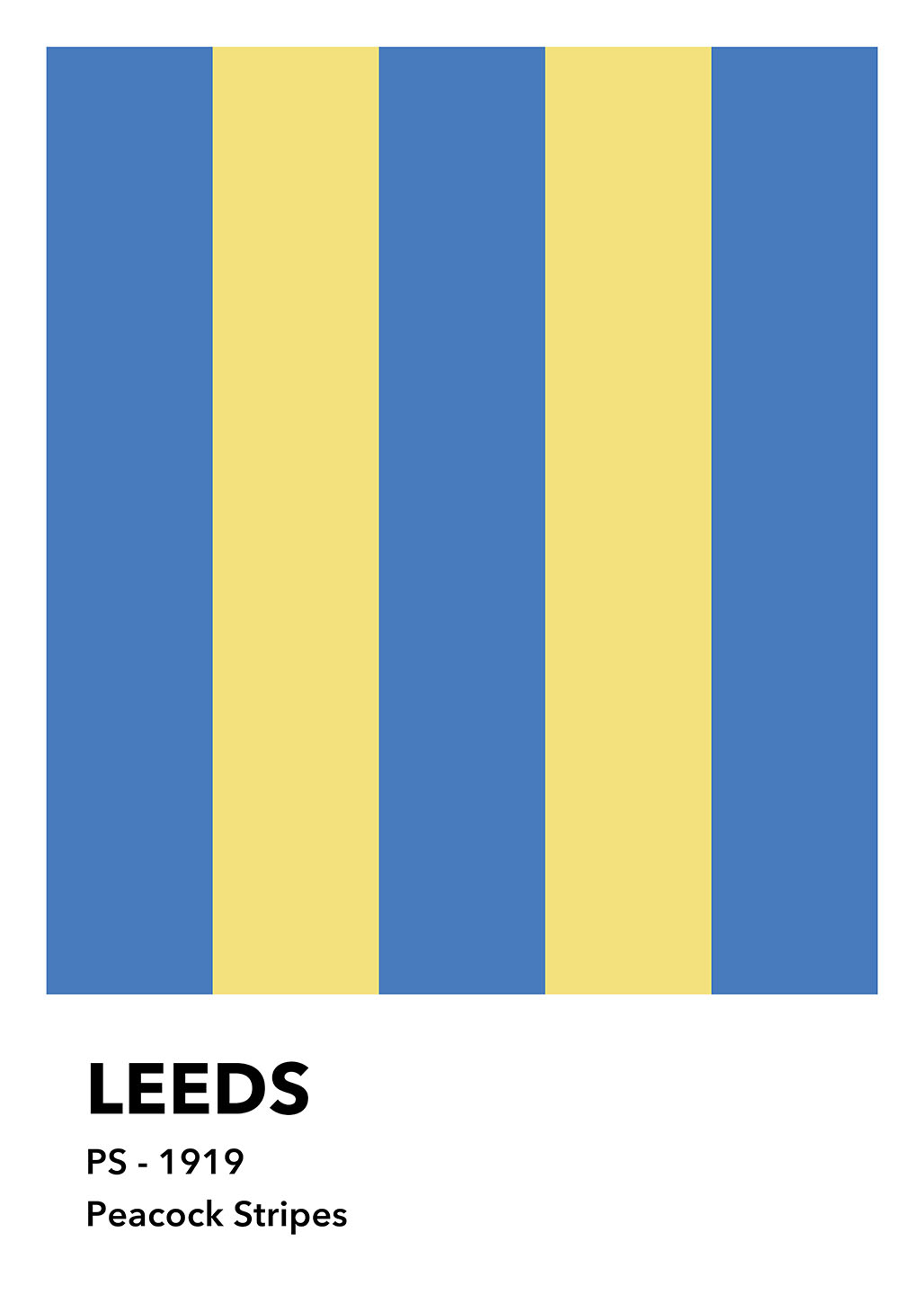 Leeds Peacock Stripes – Moderne Grafisk Kunst til Dit Hjem