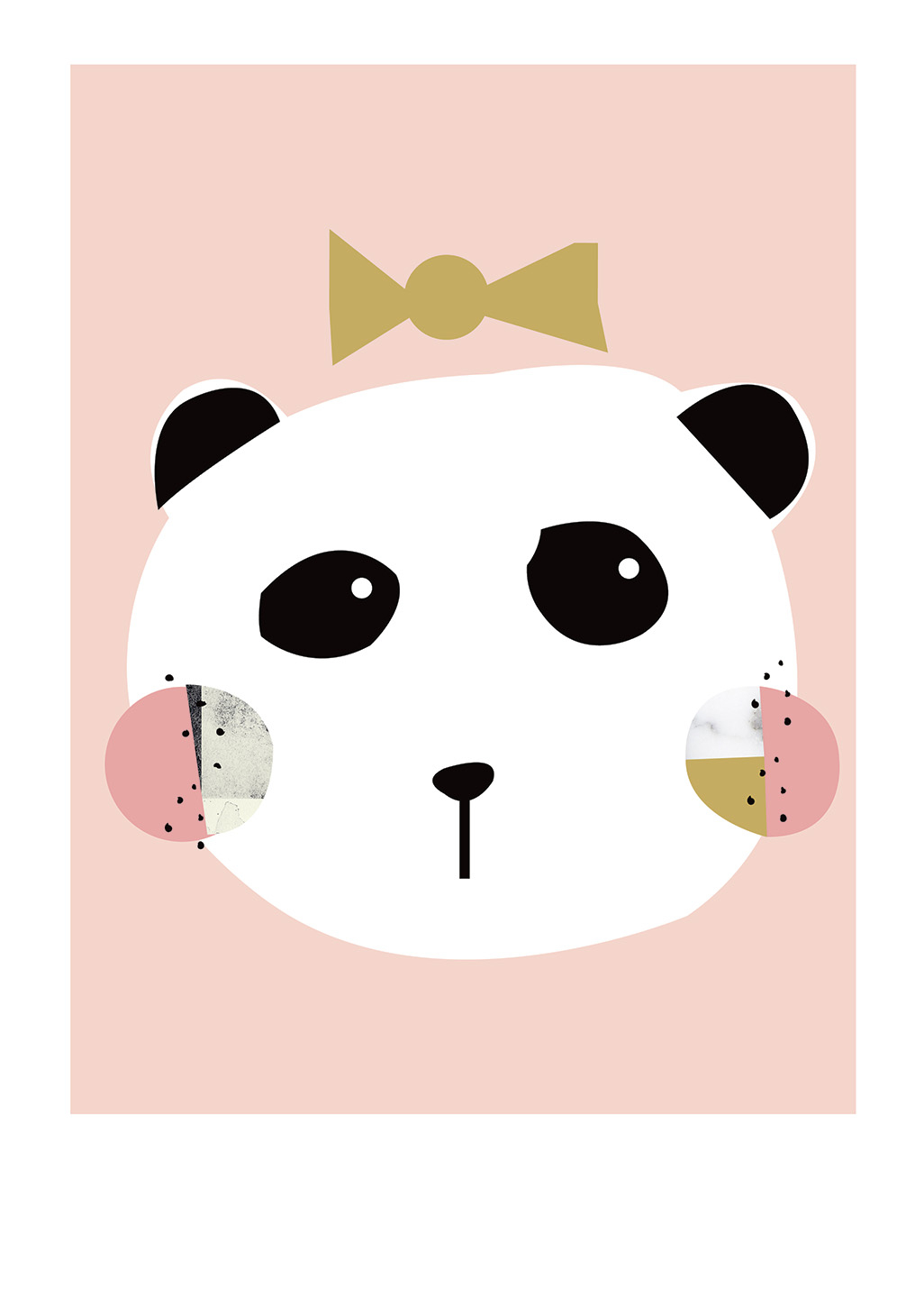 Sød Panda Pige Plakat til Børneværelse – Udsmykning
