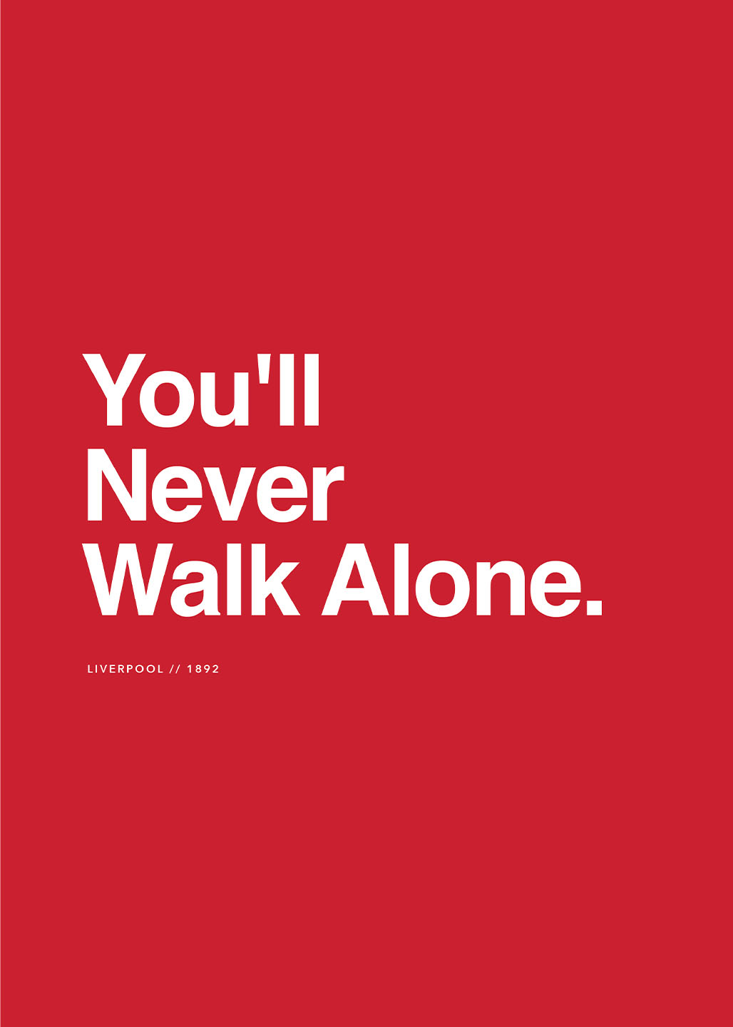 Liverpool Plakat – Du Går Aldrig Alene til Fans