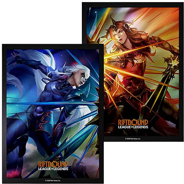 100 Lommer  Riftbound: League   Legends Tcg: Set 04: Vendetta   : Diana   Leona Deck Protector Art Sleeves