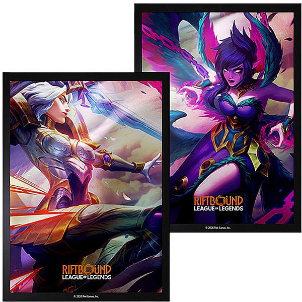 100 Lommer  Riftbound: League   Legends Tcg: Set 04: Vendetta   : Kayle   Morgana Deck Protector Art Sleeves