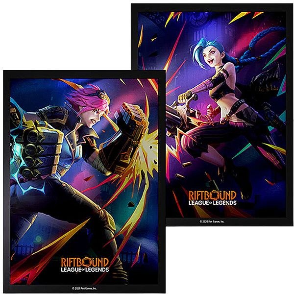 100 Lommer  Riftbound: League   Legends Tcg: Set 04: Vendetta   :     Jinx Deck Protector Art Sleeves