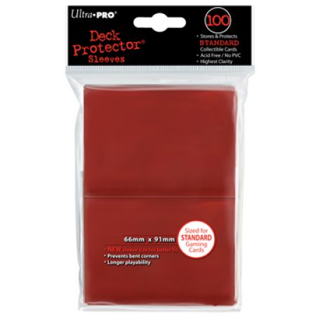 100 Lommer Ultra Pro Pro-gloss: Red  Røde   Høj Kvalitet  Sleeves  82694