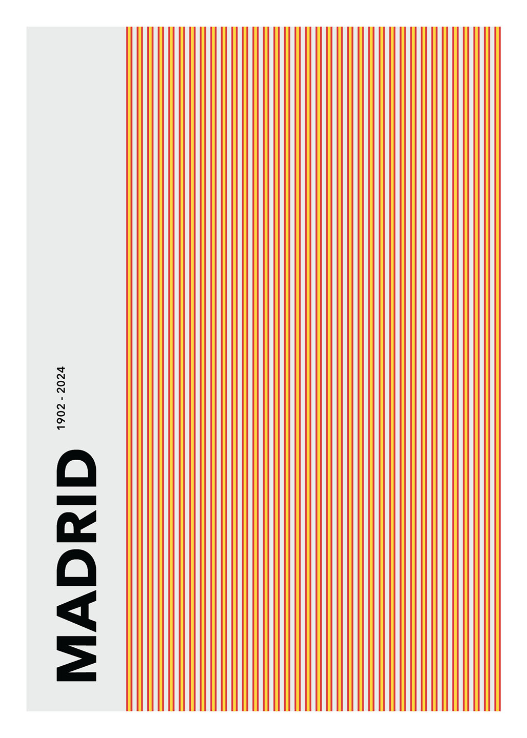 Madrid 1902-2024: Unik Grafisk Plakat til Dit Hjem