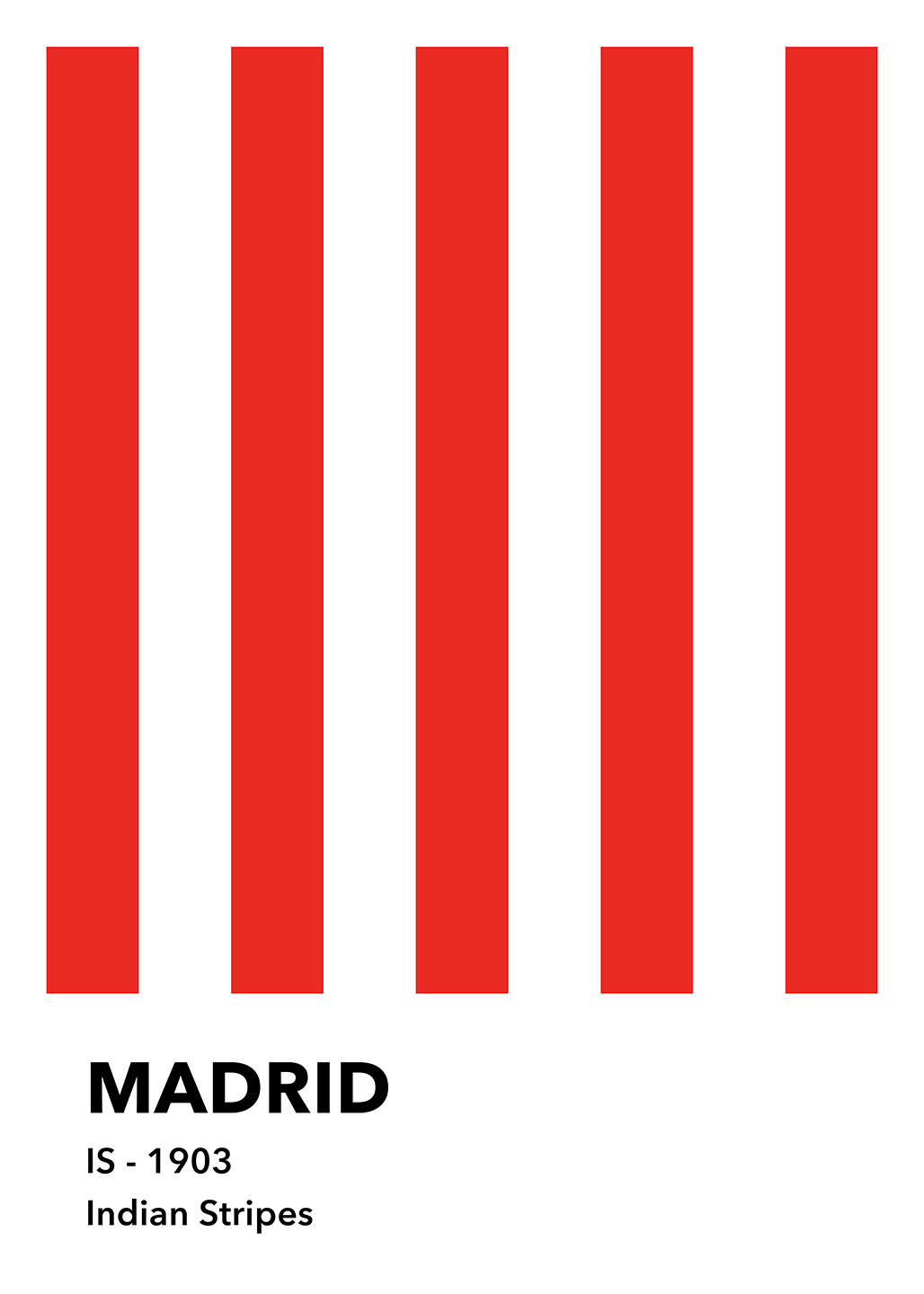 Madrid – Indiske Striber Kunstværk fra Olé Olé