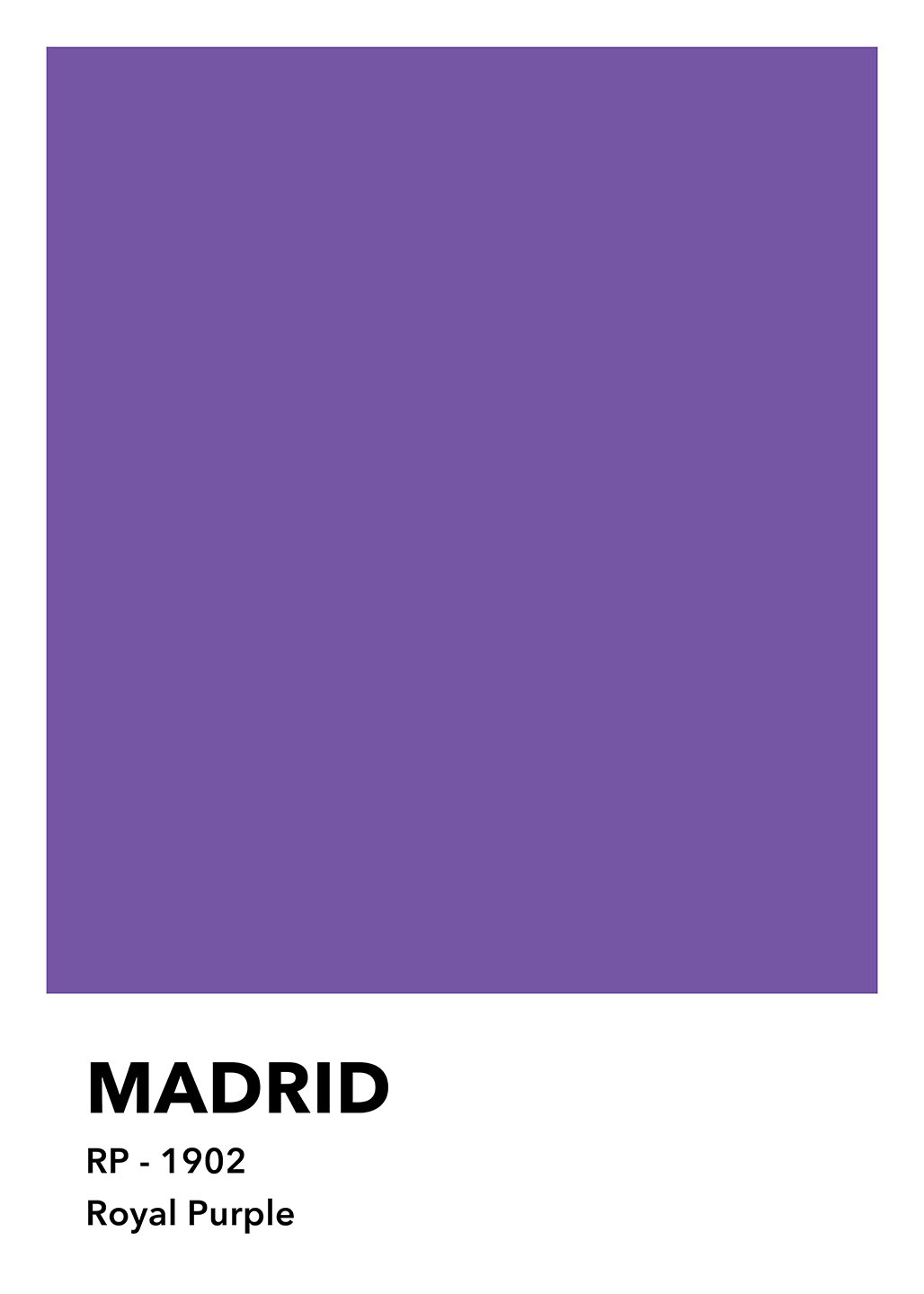 Madrid Royal Purple – Grafisk Plakat til Dit Hjem