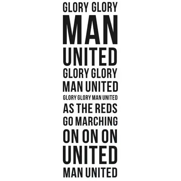 Manchester United Vægklistermærke – Glory Glory Man United