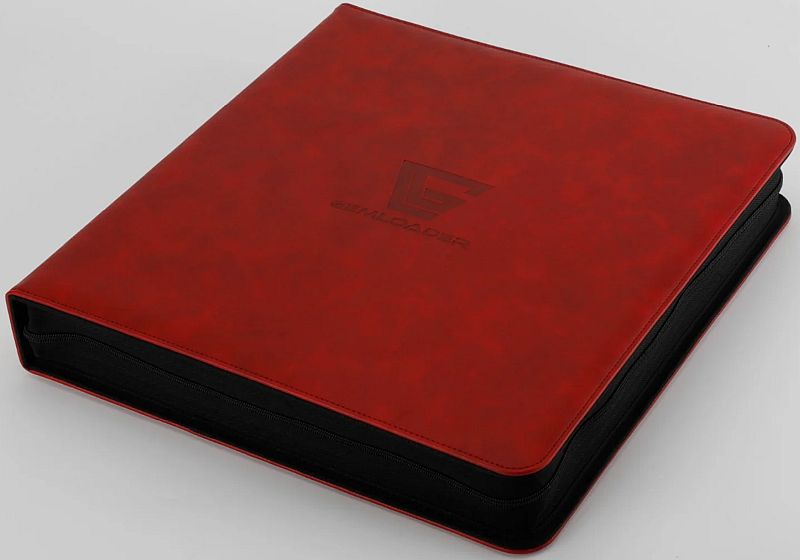 Mappe Gemloader Premium 12-pocket Toploader Binder: Red Holder 336 Kort