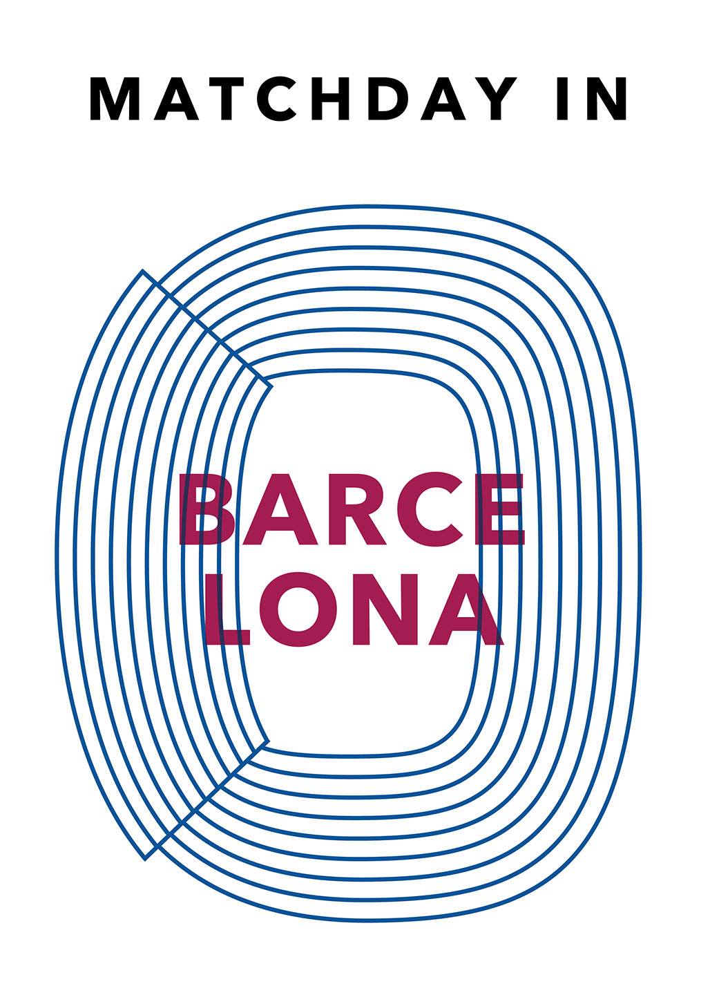 Matchdag i Barcelona – Plakat til Fodboldfans