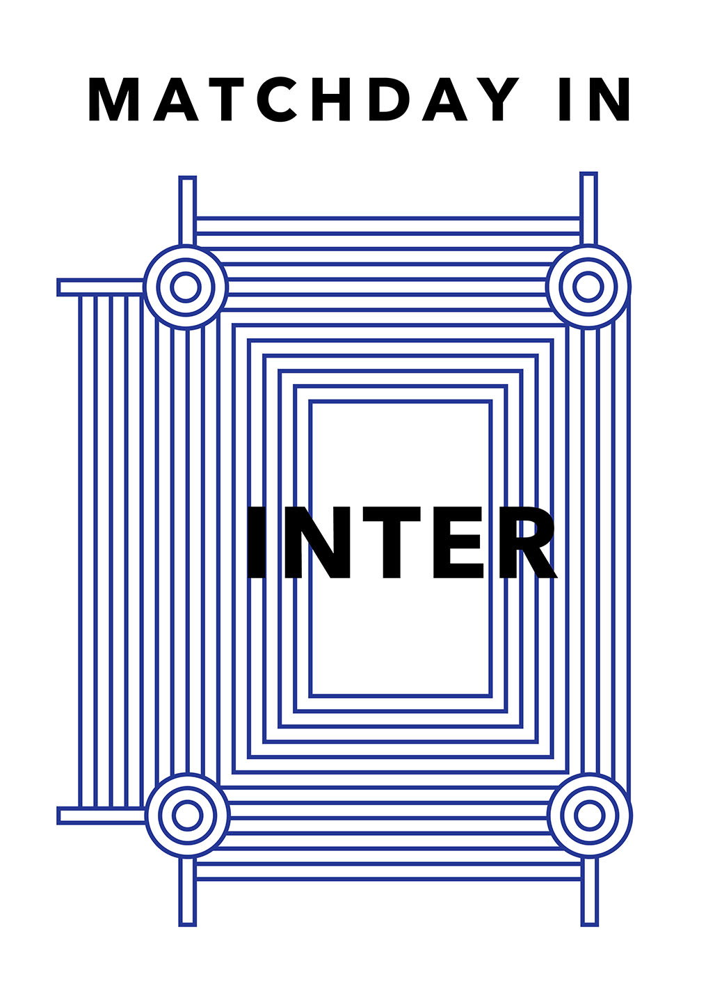 Matchday Inter Plakat – Fodboldkunst til Dit Hjem