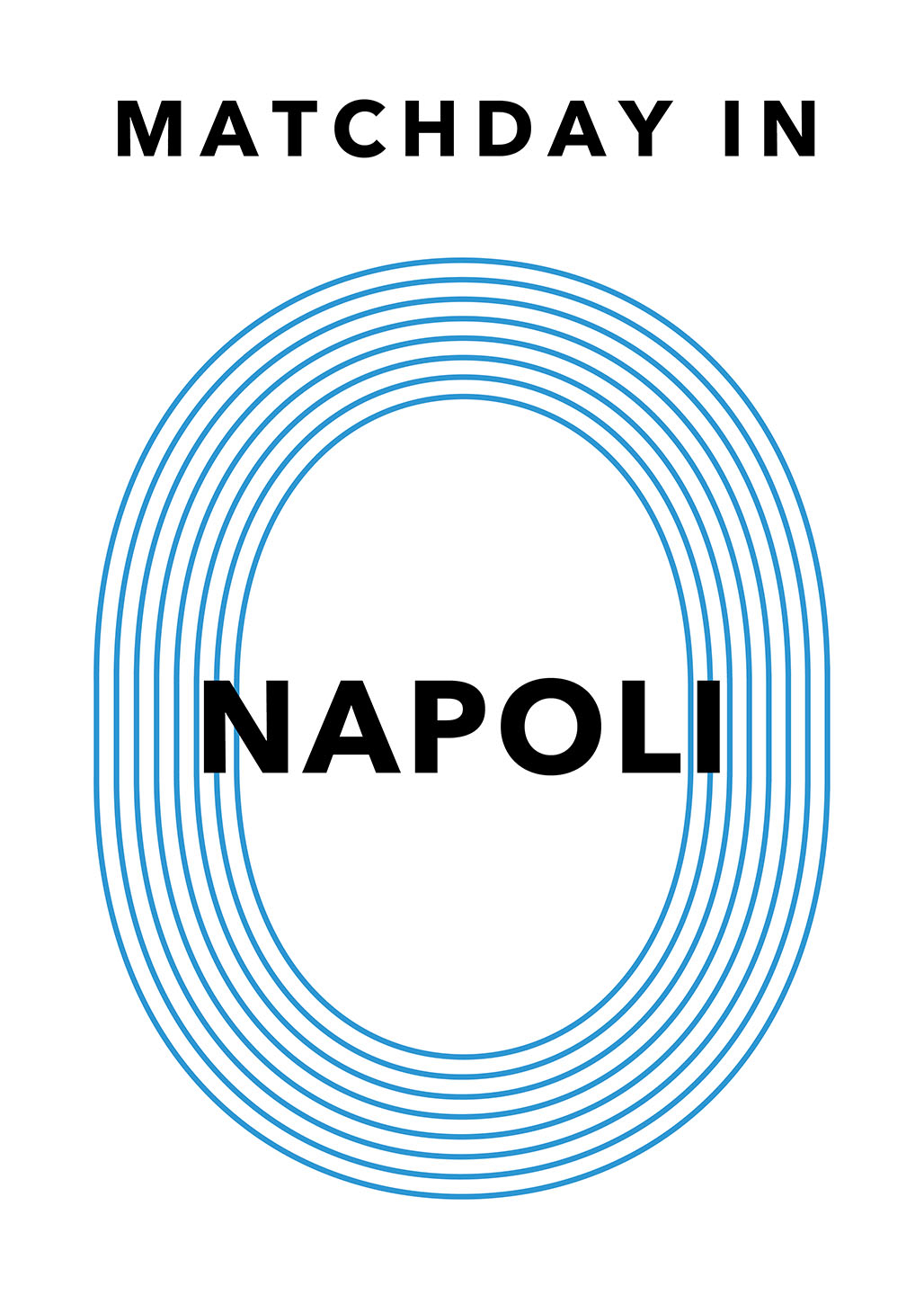 Matchday Napoli – Fodboldplakat i grafisk kunstdesign