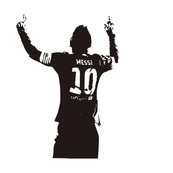Messi Fodbold Wallsticker – Tak til Højere Magter 56x40 cm