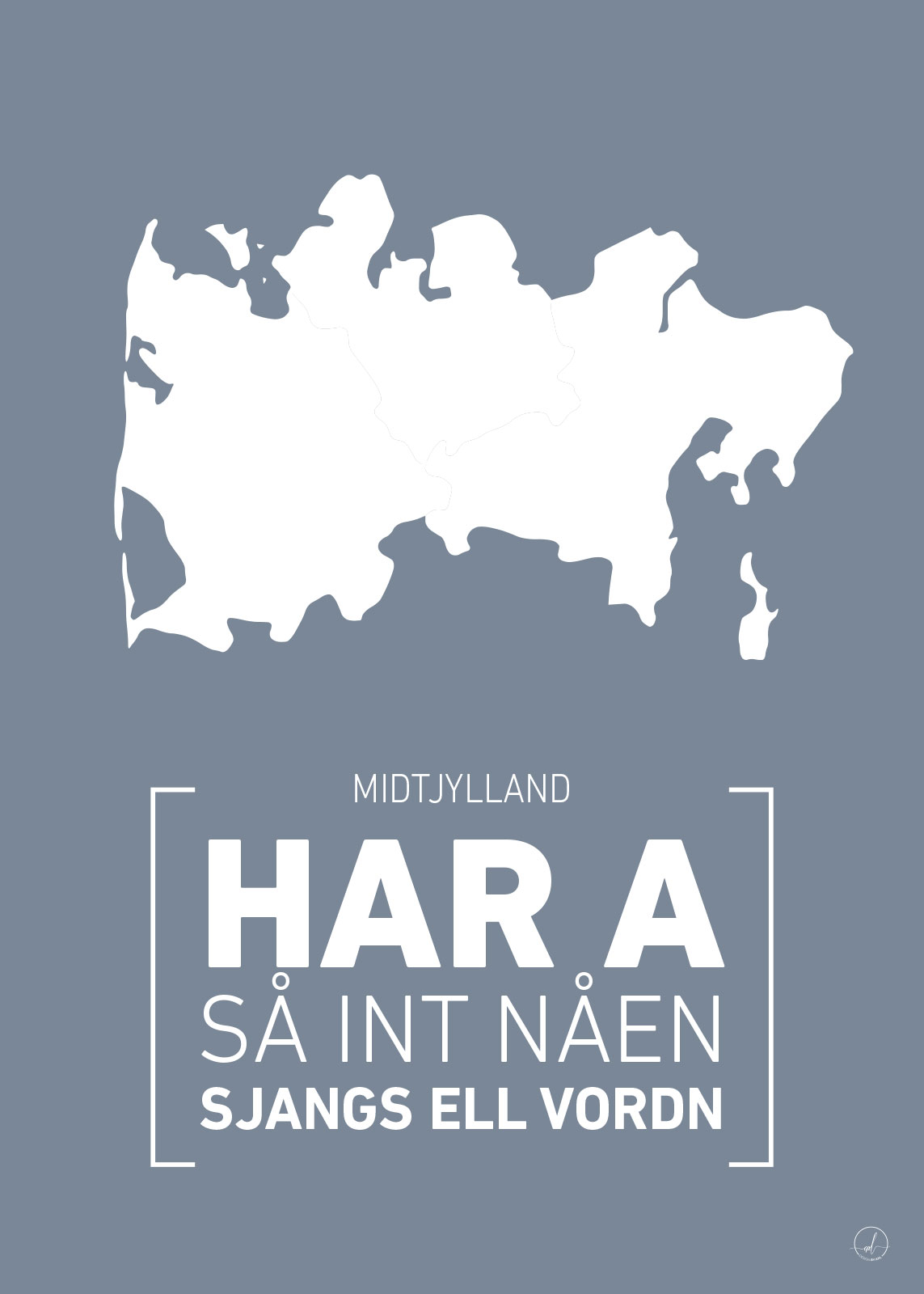 Midtjylland Plakat af Rikke Axelsen – Unik Kunst til Hjemmet