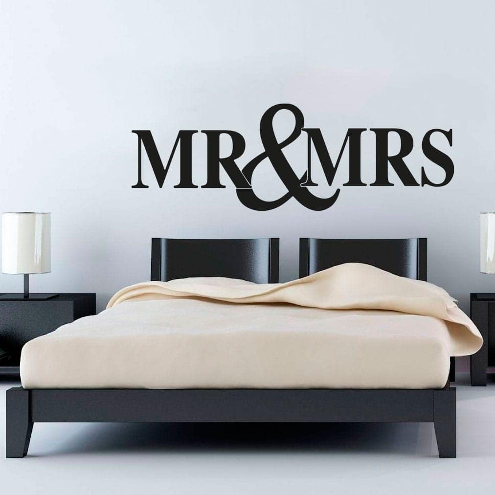 Romantisk Mr & Mrs Kærlighed Vægklistermærke til Dekorering
