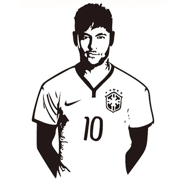 Neymar Fodbold Wallsticker – Sporty Vægkunst til Fans