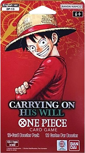 One Piece Card Game: Op13: Carrying His Will Sleeved Booster Pack Blister