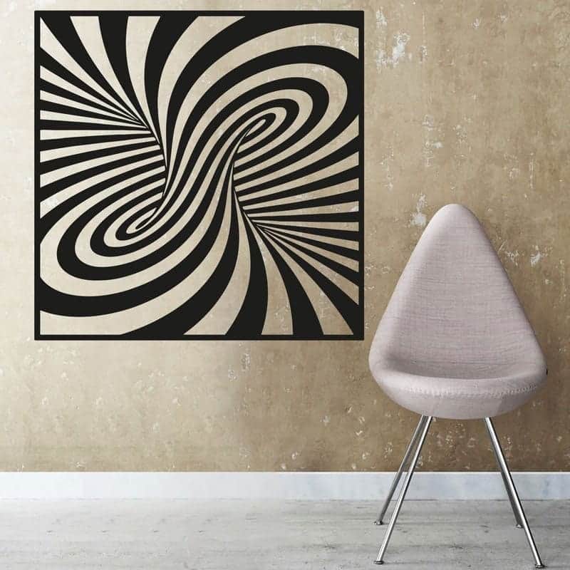 Op Art Vægklistermærke – Forvandl Dine Vægge Med Kunst!