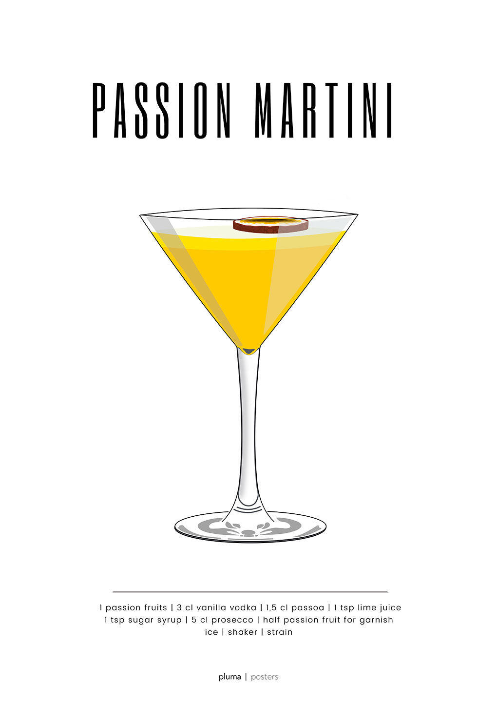 Passion Martini Plakat – Elegance til Dit Hjem