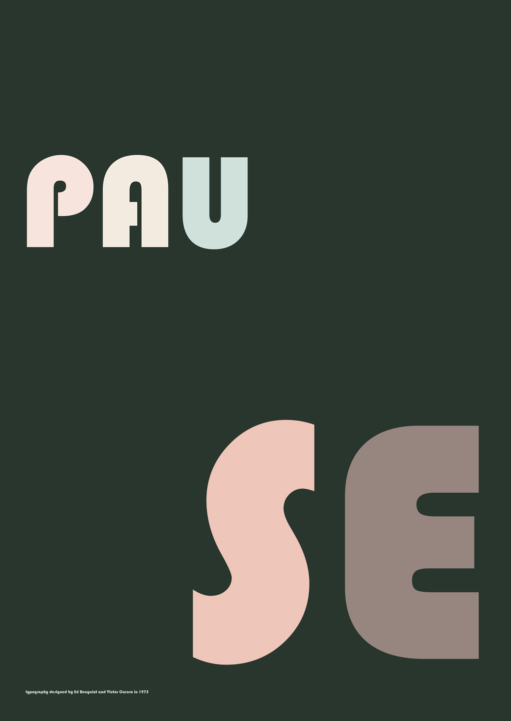 Pause Plakat af Heidi Jacobsen – Grafisk Kunst til Hjemmet