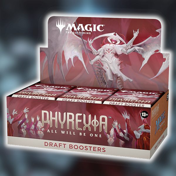 Phyrexia: All Will   One Draft Booster Box  Display
