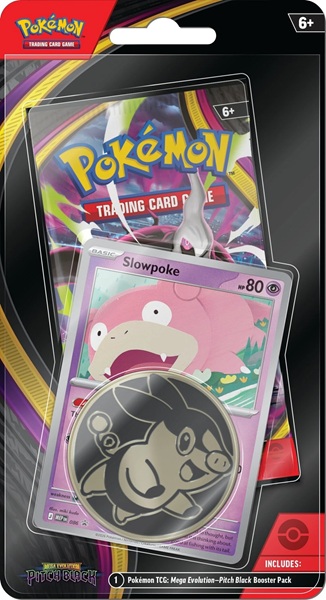 Pokemon Blister Pack -pack Checklane Blister: Mega Evolution: Pitch Black Booster Pakke Slowpoke Black Star Promo Pokemon 195 184