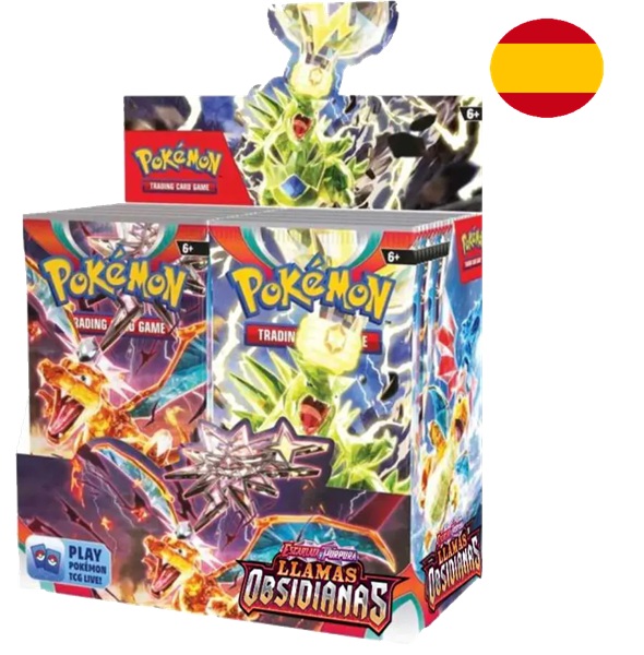 Pokemon Display Booster Box Spansk Spanish Sv03 Scarlet Violet: Obsidian Flames 36 Boosters