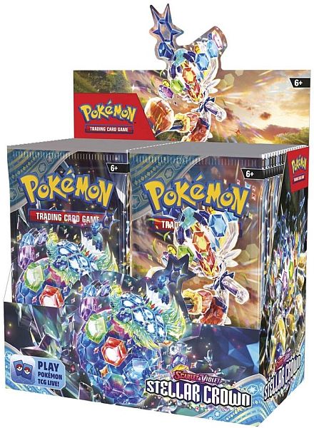 Pokémon Booster Box - Sv07 Scarlet Violet: Stellar Crown 36 Pakker