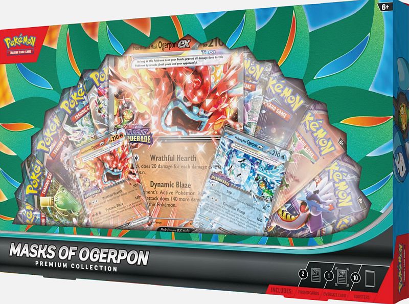 Pokemon    Box: Masks   Ogerpon Premium Collection  2025   10 Boosters