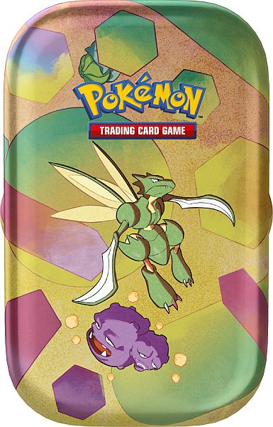 Pokemon Tin Kasse 2023 Fall Scarlet Violet: 151 Mini Tin: Scyther Boosters 195 184