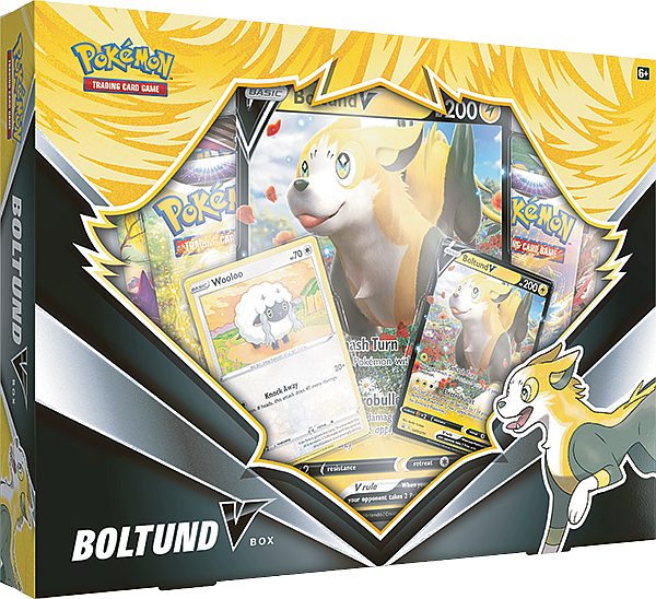 Pokémon V Box: Boltund med Boosters - Fantastisk Tilbud!