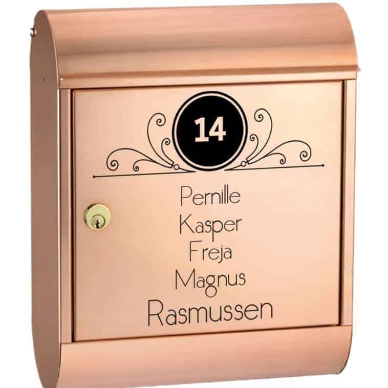 Cirkelformet Postkasse Sticker – Gør den personlig!