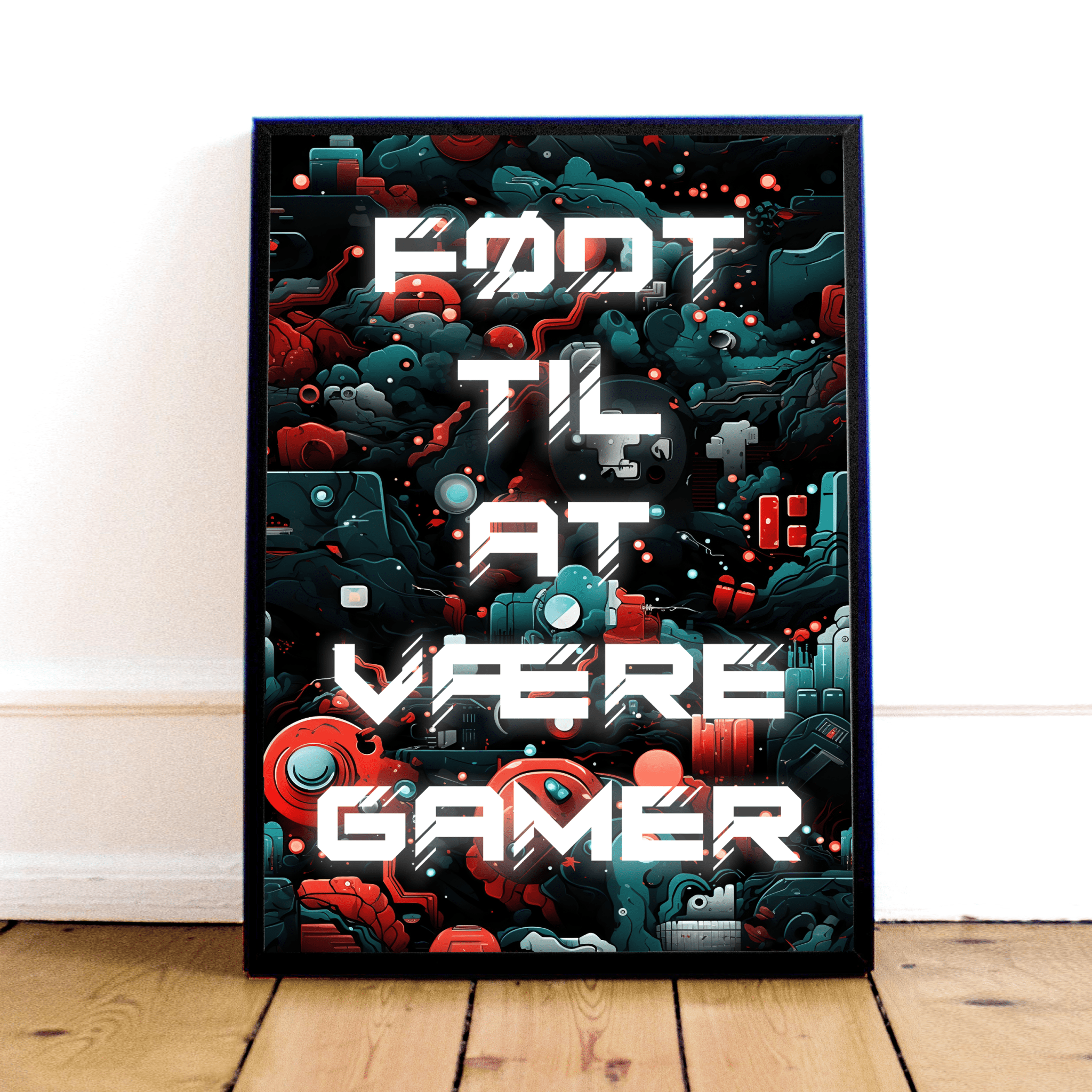 Gamer Plakat – Født Til At Være Gamer, Opgrader Dit Rum!