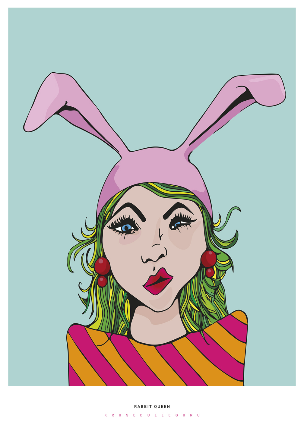 Rabbit Queen Plakat - Unik Kunst til Dit Hjem