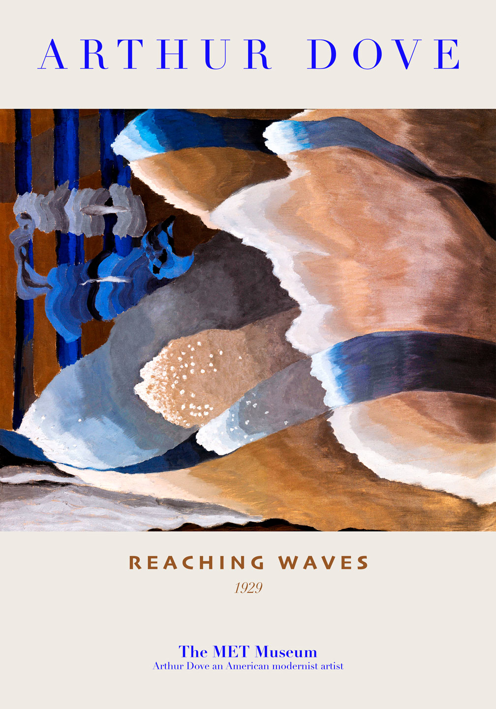 Reaching Waves – Abstrakt Kunstplakat til Dit Hjem