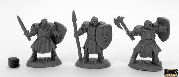Reaper Bones Black: Maggotcrown Men   Arms     Plastic Miniatures