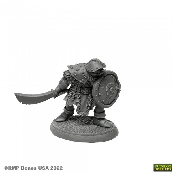 Reaper Bones Usa Dungeon Dwellers: Orc Warrior The Ragged Wound Plastic Miniature