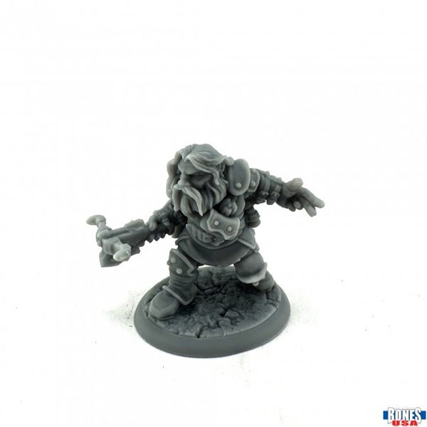 Reaper Bones Usa Reaper Legends: Snorri Oathbreaker  Dwarf Rogue Plastic Miniature
